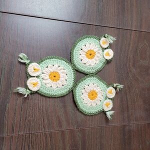 Handmade Owl Crochet Table Pot Holder